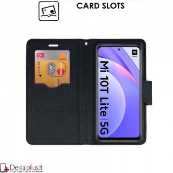 Telone fancy dėklas su skyreliais - auksinės spalvos (Xiaomi Mi 10T Lite)